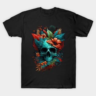 Tropical Skull Head design #1 T-Shirt